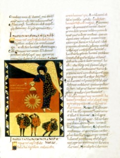 The angel pours 4th vial onto sun which sends flames onto pile of men