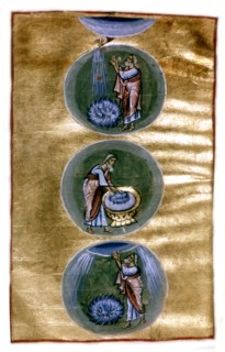 The sky or celestial sphere with God's hand