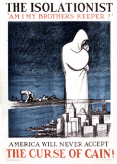 Affiche publiée pour le 10ème anniversaire de la déclaration de guerre en 1914 par "World Cooperation Campaign"