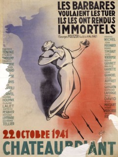Affiche commémorant les fusillés de Châteaubriant, (Photo Pierre Pitrou)