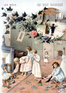 Advertising chromolithograph published by the French department store "Le Bon marché"