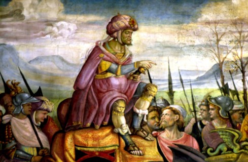 Detail of the fresco on Hannibal