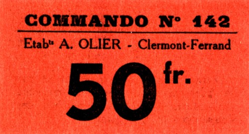 French prisoner-of-war camp currency note