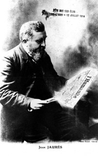 Jean Jaurès reading the French newspaper 'L'Humanité'