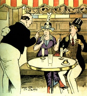 Drawing published in 'La Chronique Amusante': The rise in the price
