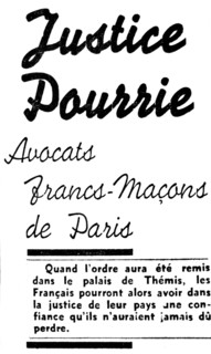 Anti-Masonic caricature published in 'Au Pilori'