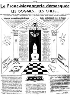 Anti-Masonic article published in 'Au Pilori'