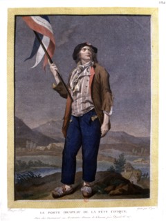 Man holding the flag during the civic celebration