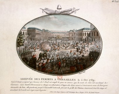 Arrival of insurgent women in Versailles