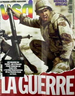 Front page of the French newspaper "VSD". Beginning of the first Iraq war