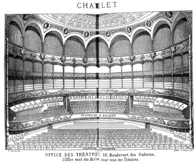 Paris. The Chatelet Theatre. in "Paris-Guide", 1867 edition