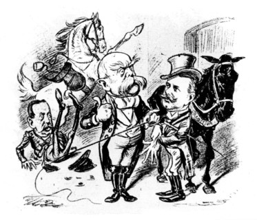 Caricature in "Der Fioh". Bismarck and Von Bulow