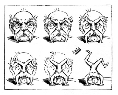 Caricature of B. Moloch in the "Encyclopedic review". What we find in Mr. Bismarck's face.
