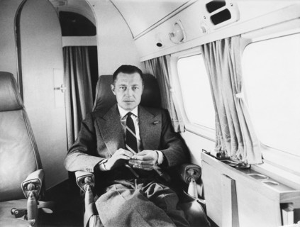 Gianni Agnelli in his first private plane