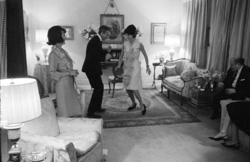 Jackie Kennedy dances the twist, 1962