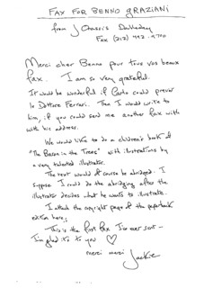 Fax de Jackie Kennedy-Onassis