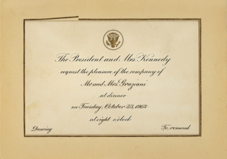 Invitation à dîner de la Maison Blanche