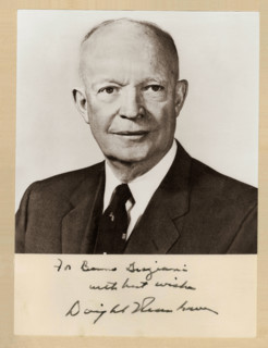 Portrait d'Eisenhower dédicacé