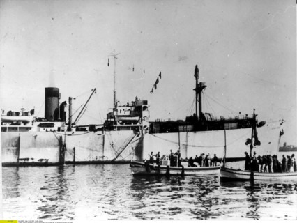 Immigrants juifs à bord du navire "Exodus 47"