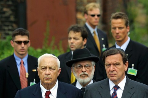 Ariel Sharon et Gerhard Schröder