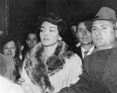 Maria Callas lors de son audience visant à prononcer son divorce, en novembre 1959