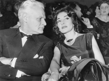 Maria Callas et Antonio Ghiringhelli en février 1960