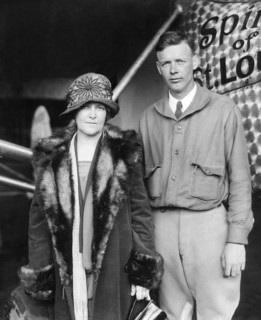 Charles Lindbergh et sa mère, mai 1927