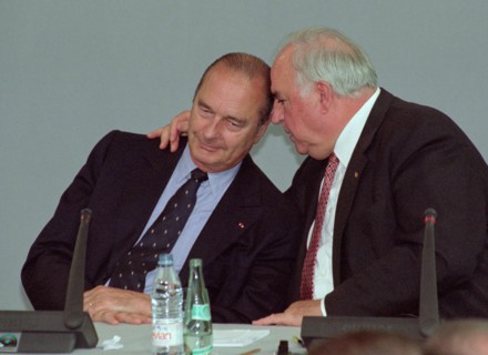 Helmut Kohl, Bundeskanzler mit Jacques Chirac