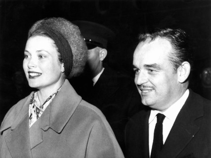 Grace Kelly et Rainier III en 1957