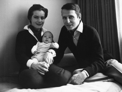 Romy Schneider avec son mari Harry Meyen et leur fils David