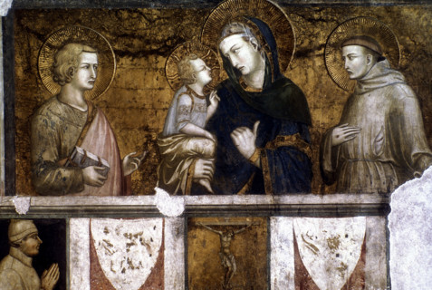 Lorenzetti: La Vierge et l'Enfant avec Saint François et Saint Jean l'évangéliste