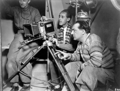 Fritz Lang et son cameraman Curt Courant
