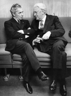 Herbert von Karajan et Nicolas Nabokov