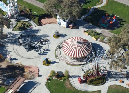 Vue aérienne du ranch "Neverland" de Michael Jackson