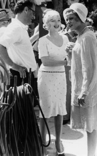 Arthur Miller, son épouse Marilyn Monroe et Jack Lemmon