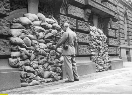 Sacs de sable servant de barricade