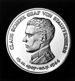 Pièce de monnaie à l'effigie de Claus von Stauffenberg
