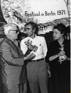 Jean Gabin, Pierre Granier-Deferre et Simone Signoret