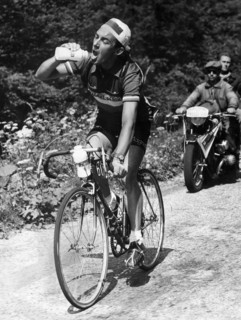 Radsport, Tour de France 1955, Charly Gaul auf einer Bergetappe