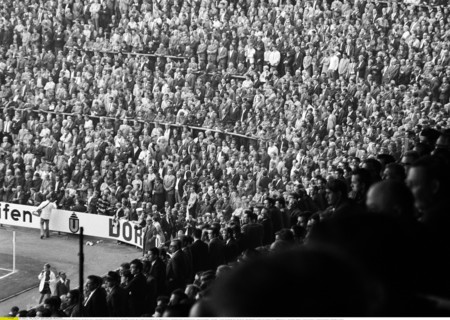 Fussballstadion am Boekelberg in Moenchengladbach beim Spiel Gladbach gegen MSV Duisburg, Bundesliga, Saison 1967/1968