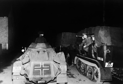 Tanks allemands proches de la frontière belge