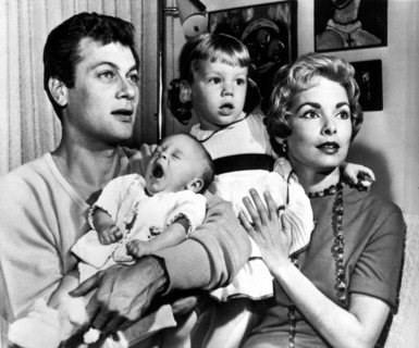 Tony Curtis, Janet Leigh et ses deux filles Jamie Lee et Kelly