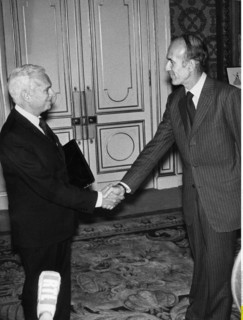 Valéry Giscard d'Estaing et Roger Frey