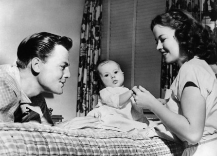 Shirley Temple avec John Agar et leur fille Linda