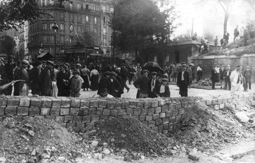 Construction de tranchées en 1914