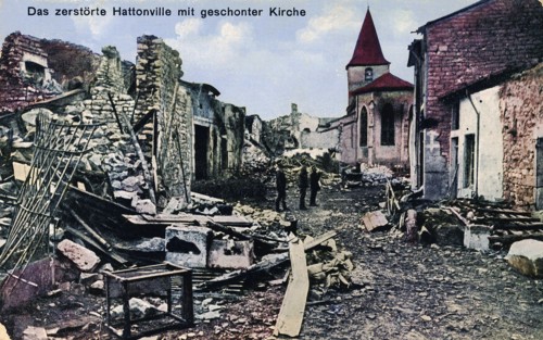 Hattonville en ruines (1914)