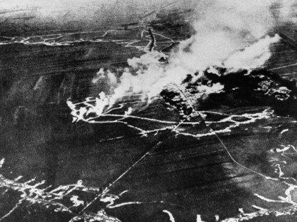 Bombardement des positions allemandes, 1916