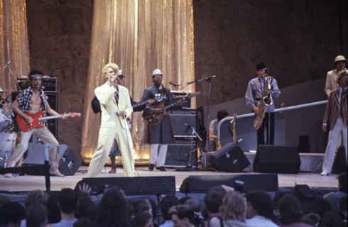 David Bowie pendant la tournée Serious Moonlight Tour