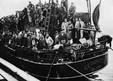 Réfugiés espagnols arrivant en France, 1937