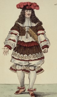Ludwig XIV. von Frankreich - kolorierte Radierung